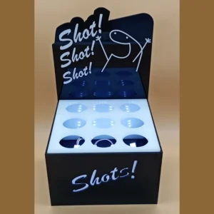 Porta vasos tequilero cuadrado