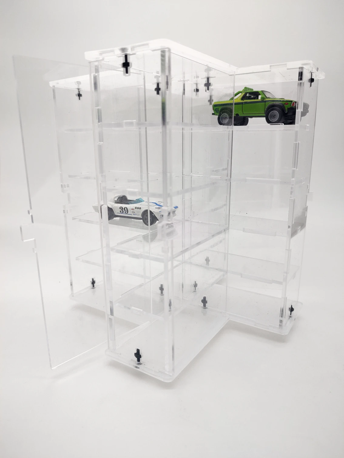 Exhibidor en torre en forma de X para 20 carros - Imagen 3