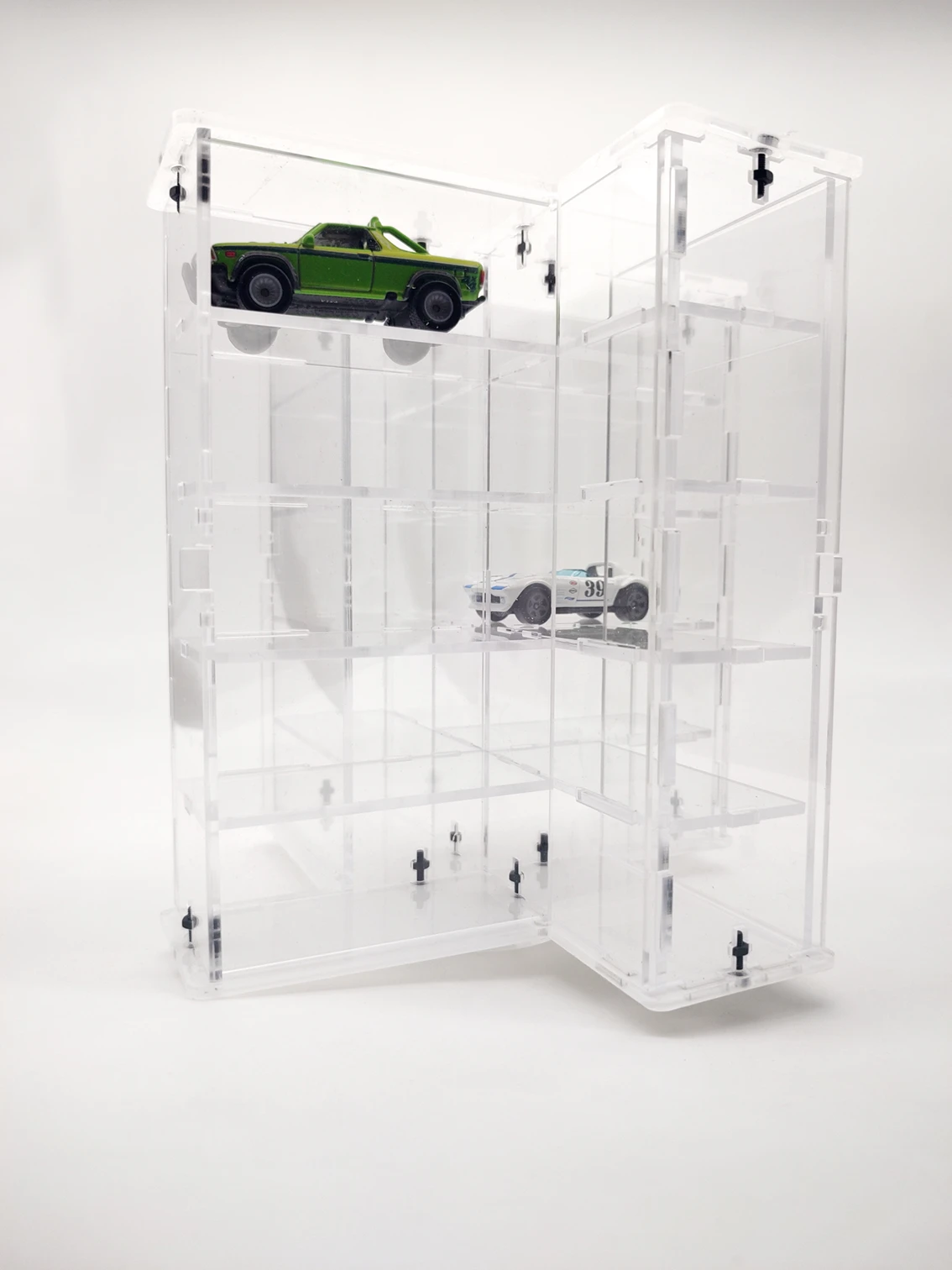 Exhibidor en torre en forma de X para 20 carros - Imagen 4