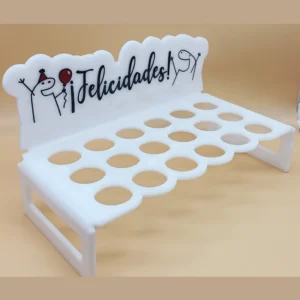 Porta vasos tequilero rectángulo